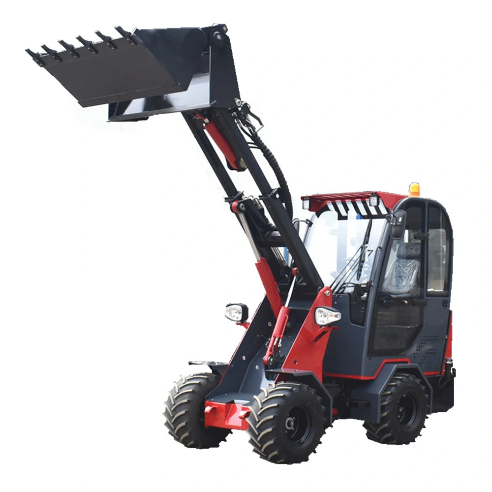 Europa Pequeño/Mini Compacto 4WD Tractor Articulado de Extremo Delantero 1ton/1.5ton/2 Toneladas Cargadores de Ruedas con Brazo Telescópico para Agricultura/Construcción/Jardinería