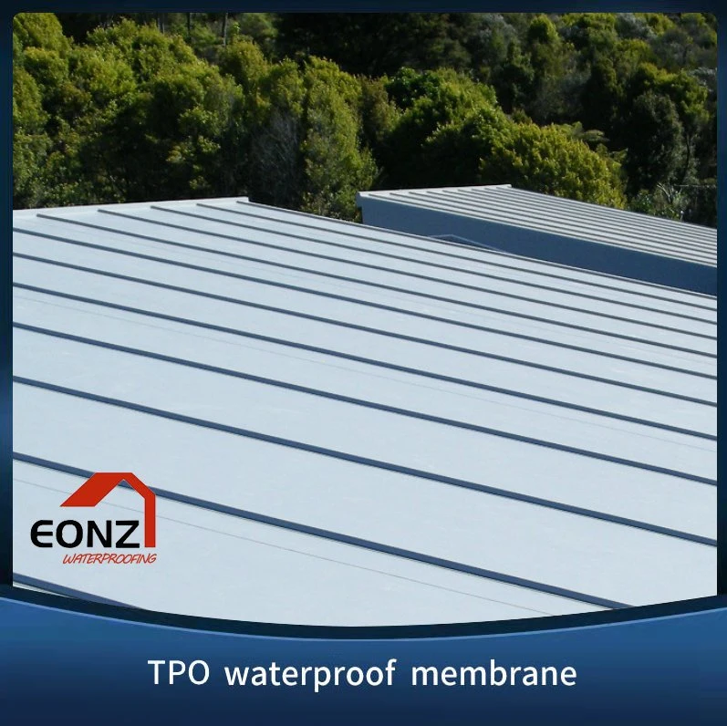 Tpo Waterproof Membrane with ISO Certificate (Concrete Roofs or Construction Projects)