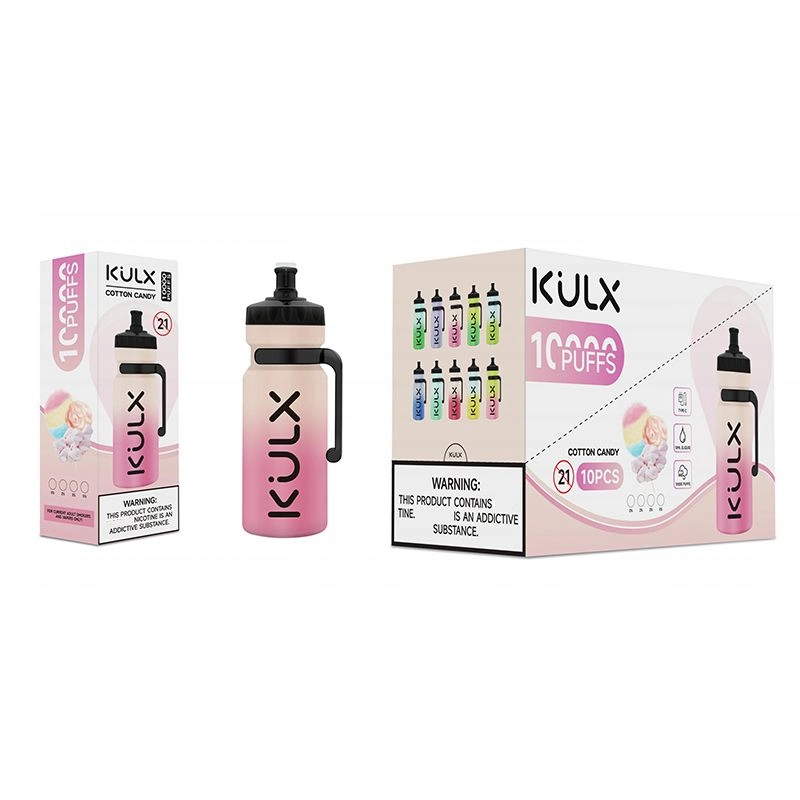 Kulx 10000 puff 10000 descartável original e cigarros fluxo de ar Control Dispositivo 6 cores luz RGB 0%2%3%5%10K Puffs com os sabores Vape Pen 10