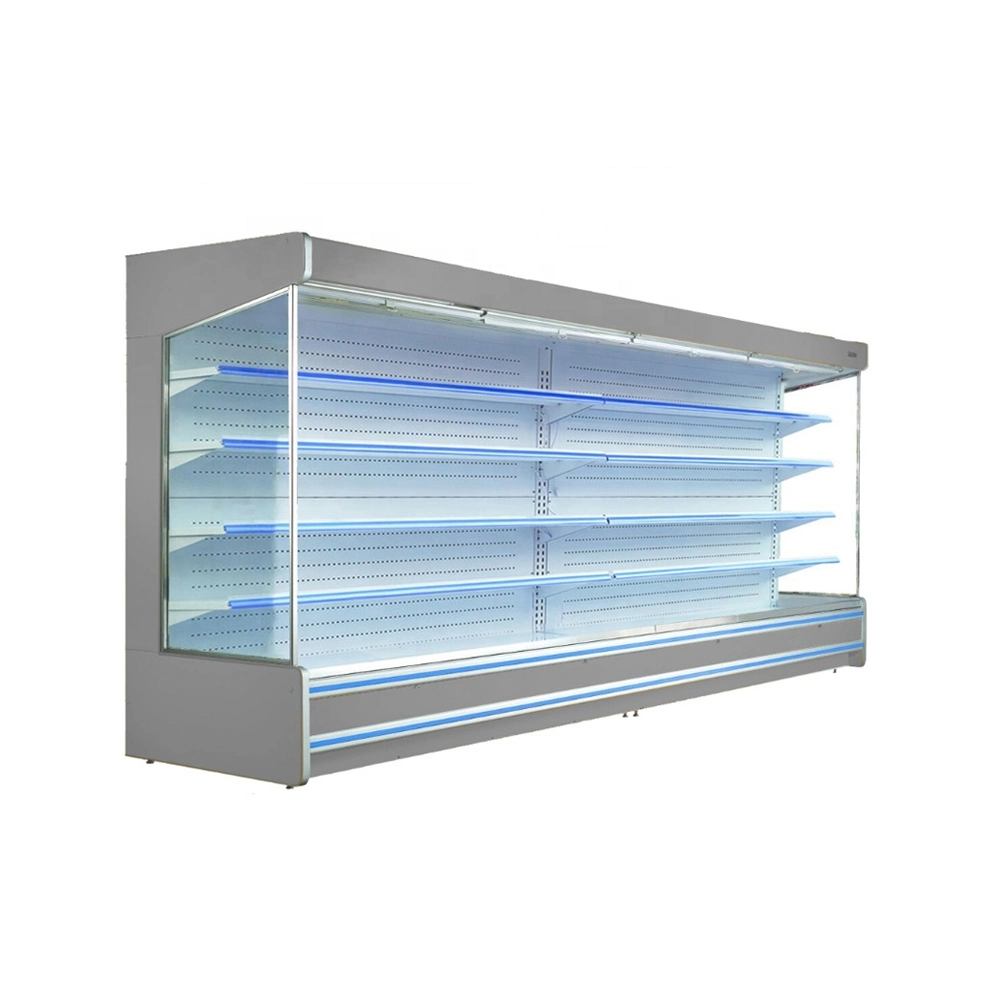 Commercial Supermarket Multideck Open Front Chiller Air Curtain Refrigerator Showcase