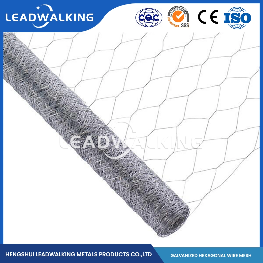 Leadwalking China 48 Inch Poultry Netting Manufacturers Mild Steel Wire 16mm Mesh Professional Galvanized PVC Coated Hexagonals Wire Mesh Cage for Poultry