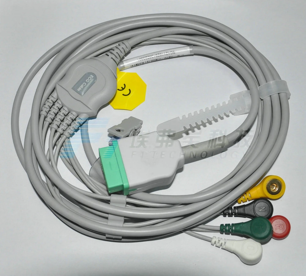 Ge compatible con el cable del monitor de paciente 5 Cable de Lead ECG