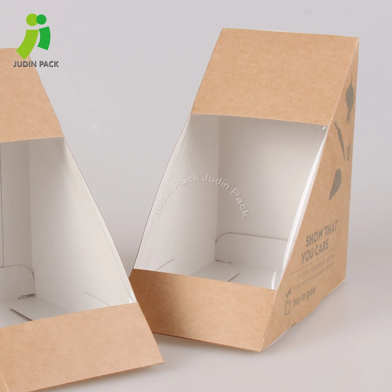 Paper Sandwich Box for Food Store Supermarket Bakery Packaging