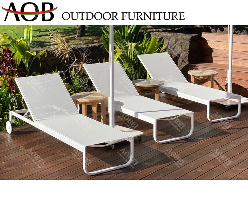 Modern Outdoor Waterpark Villa Garden Hospitality Project Resort Furniture Sunbed Chaise Lounge