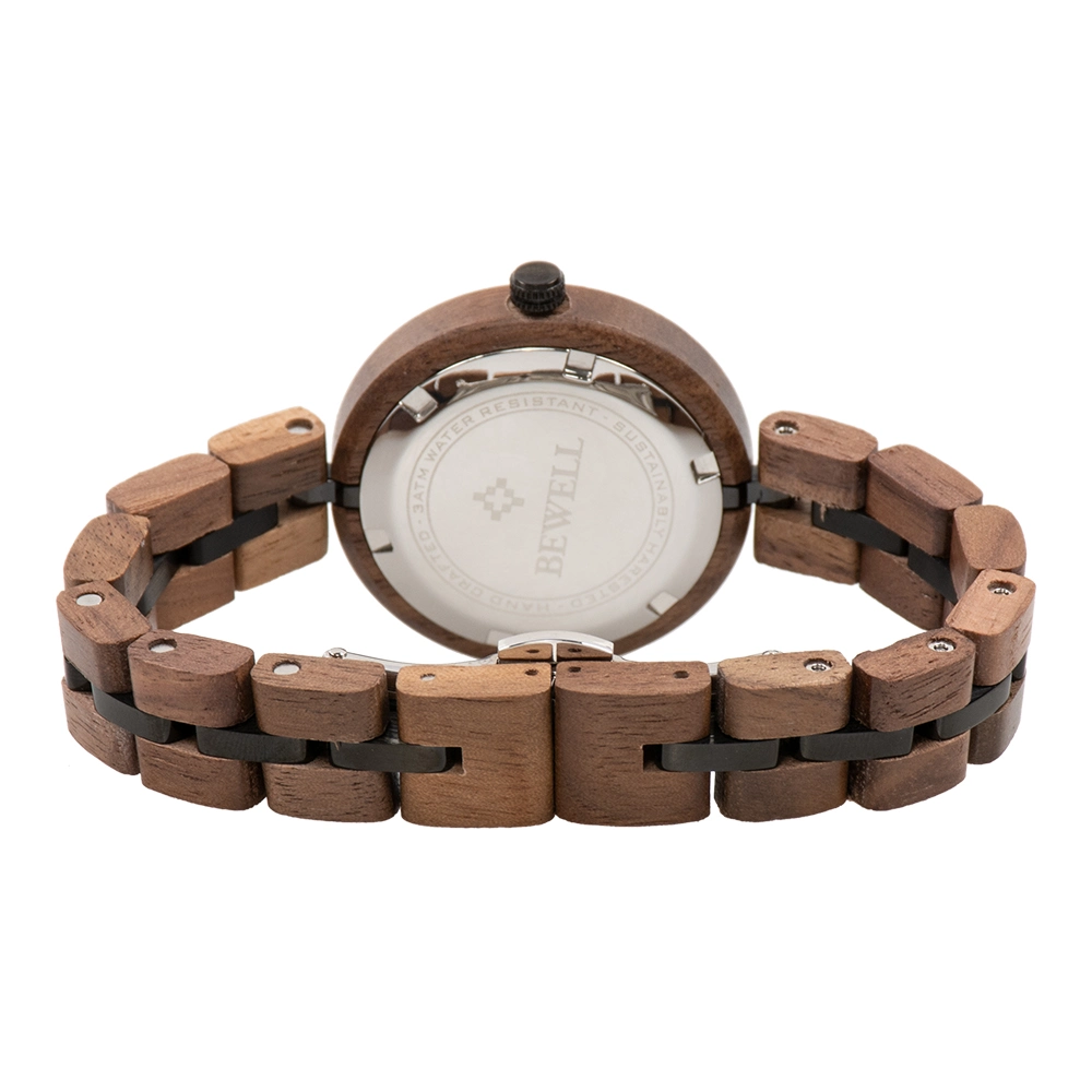 Fast Delivery Stock Fashion Wooden Handcrafted Ladies Quartz Wrist Watch