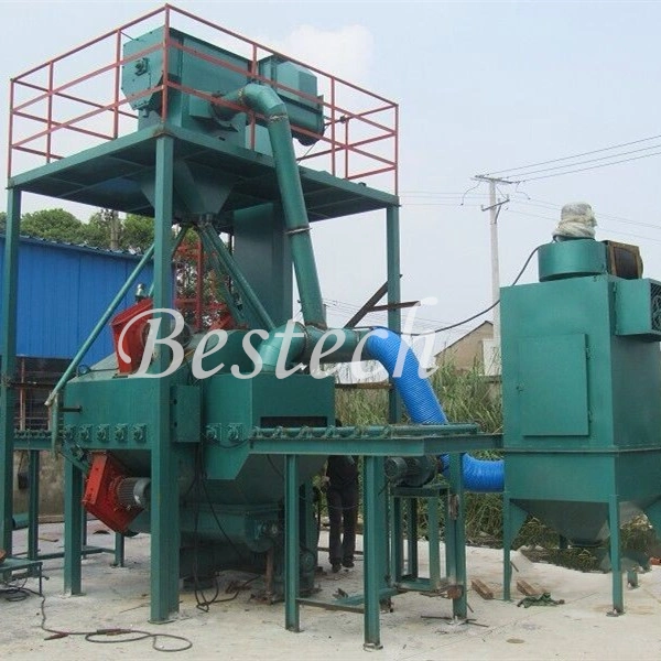 Stone Concrete Marble Paver Block Shot Blasting Machine with Dust Collector