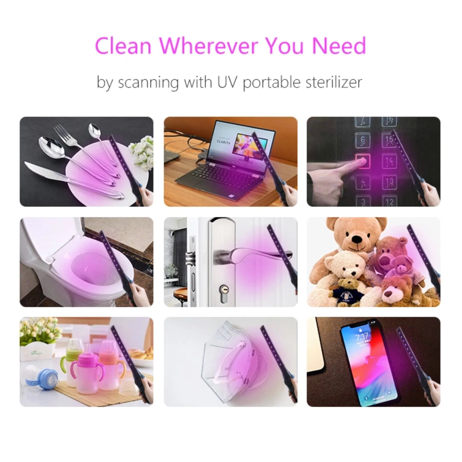 Killing Virus UV Sanitizer Wand UV Light Sterilizer