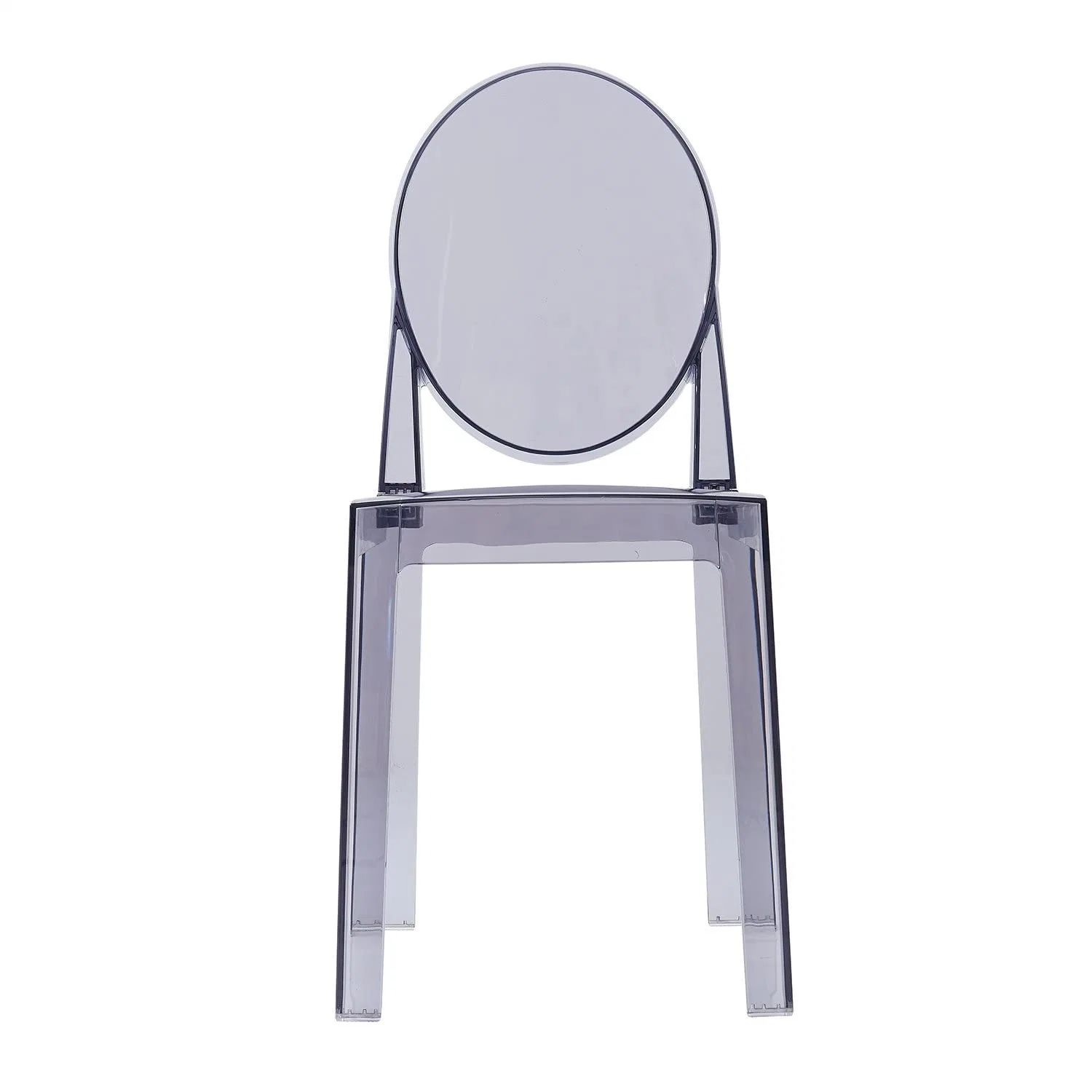 Modern Acrylic Stacking Two Dining Side Chairs in Clear