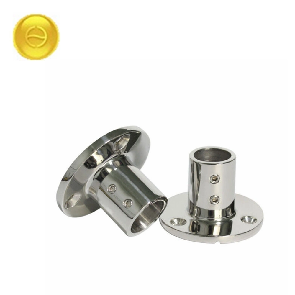 316 Stainless Steel Boat Deck Stanchion Base Handrail Rail Fitting Round Base