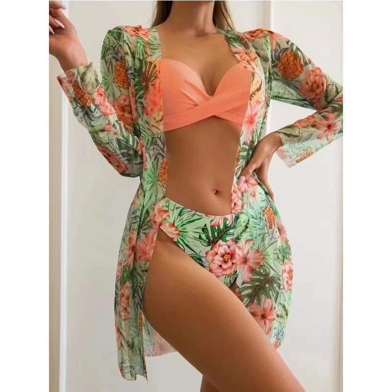 High Quality Wholesale Two Piece Swimwear Bathing Suit with Cover up