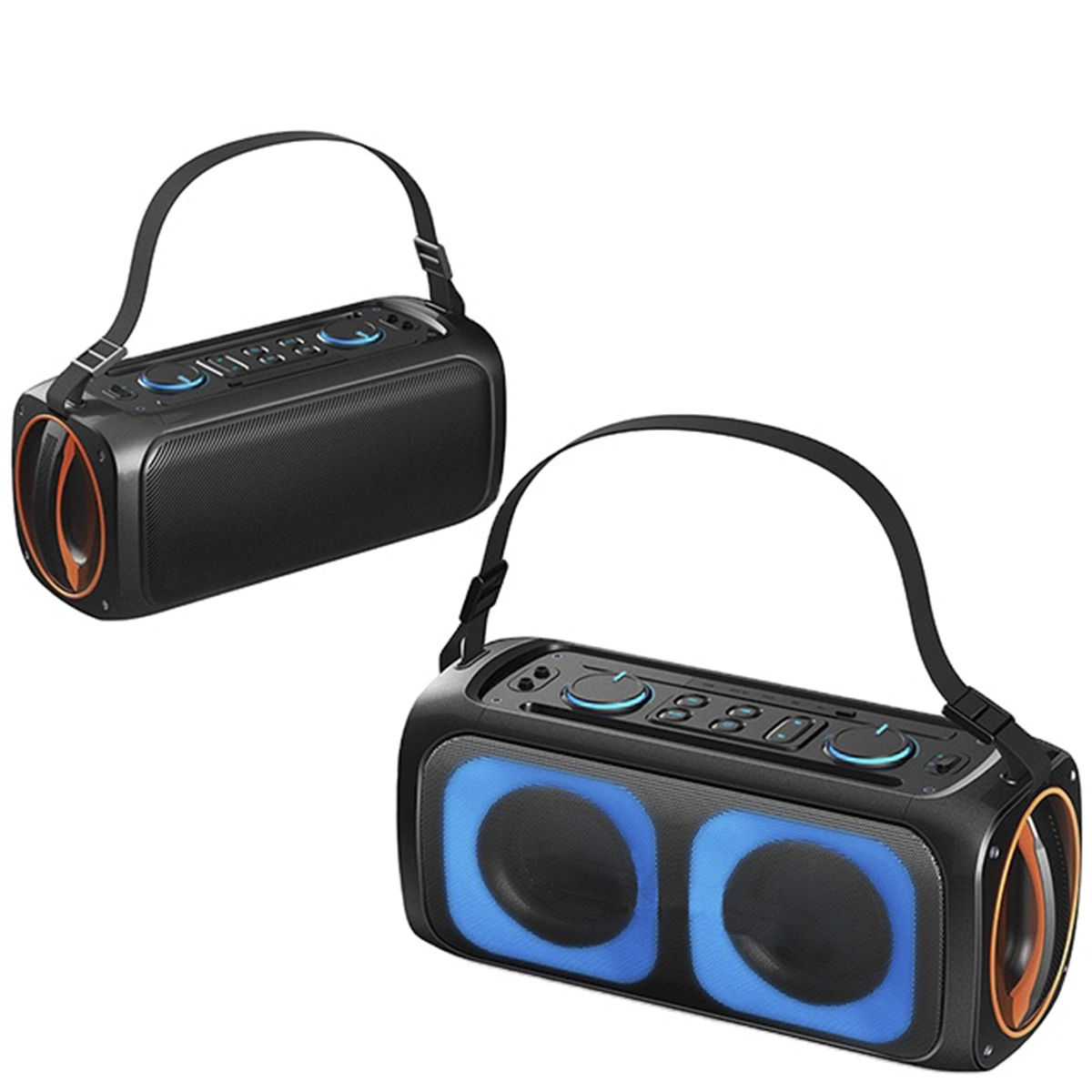 2022 New Design Dual 6.5 Inches Woofer Speaker Active PA Professional Sound Boombox Wireless Speaker Portable