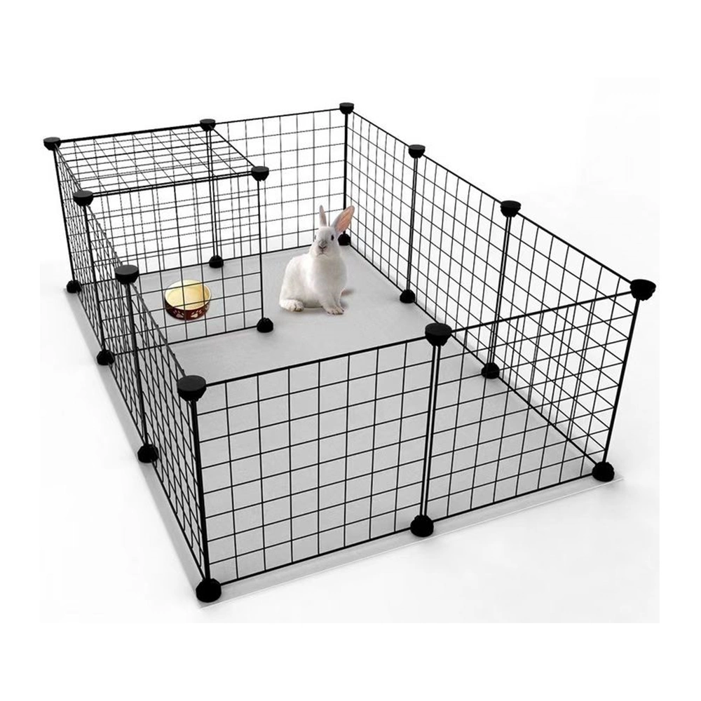 DIY Parc de jeu pour animaux de compagnie 35*41cm Cage portable pour chien, chat, lapin en métal, petite maison pour animaux de compagnie