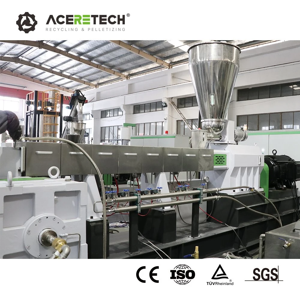 Ate Power Saving Plastic CPE+ABS/PP+EPDM Filled with CaCO3 Soft Granules Making Machine with Precise Temperature Controlling