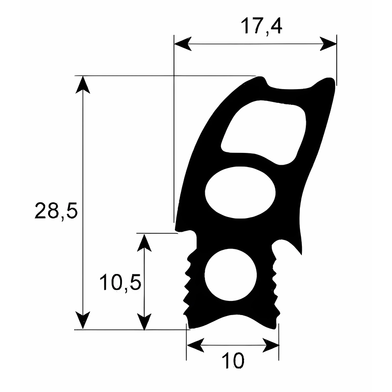 Extruded Solid Rubber Silicone Door Gasket for Rational Oven Cooking Systems