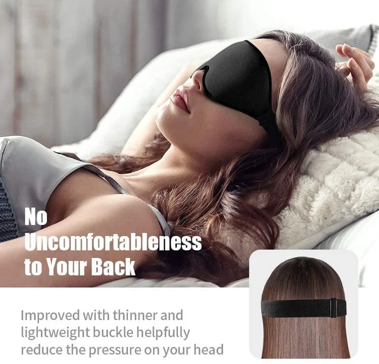 Memory 3D Contoured Cup Sleeping Eye Mask Blindfold Eye Shade Cover