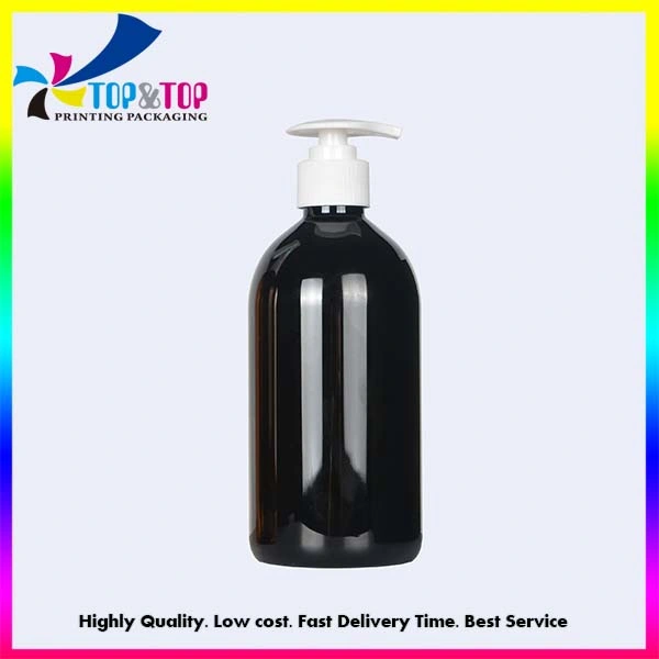 300 500ml Round Shoulder Lotion Bottle Plastic Empty Bottle Shampoo Hand Sanitizer Dispenser Cosmetic Pump Bottles