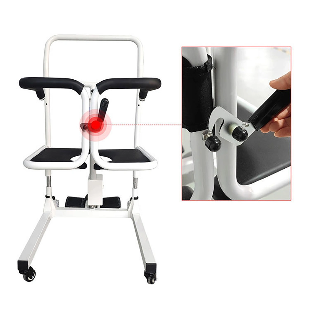 Icen Wholesale/Supplier Medical Portable Electric Wheelchair Toilet Move Wheel Nursing Patient Transfer Lift Commode Chair for Elderly