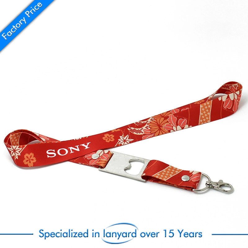 Customized Design Printed Lanyards with Metal Buckle for Promotion Gift