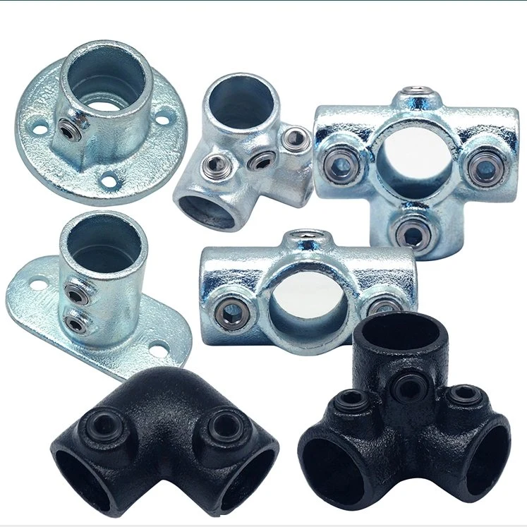 Heavy Duty 101 Short Tee Pipe Fittings with SS304 Screw Key Clamp Structural Fittings