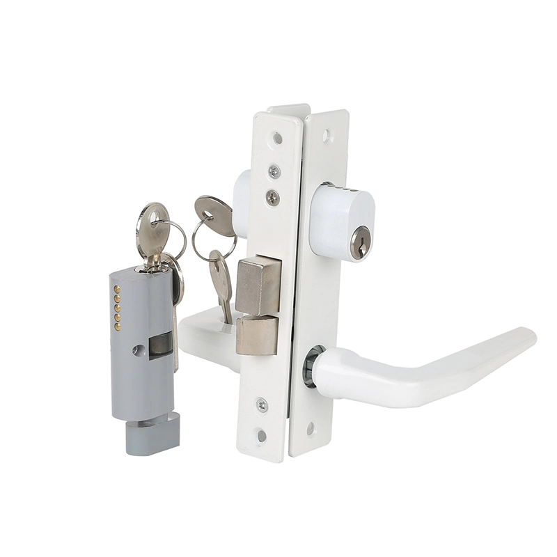 Manufacturing Mexico Modern New Design Aluminum Lock Set Good Selling Zinc Alloy Mortise Door Handle Lock