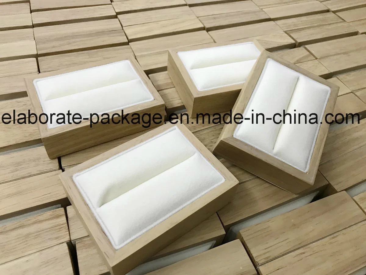 Rubber Wood Lacquered Natural Matte Painting Jewelry Display