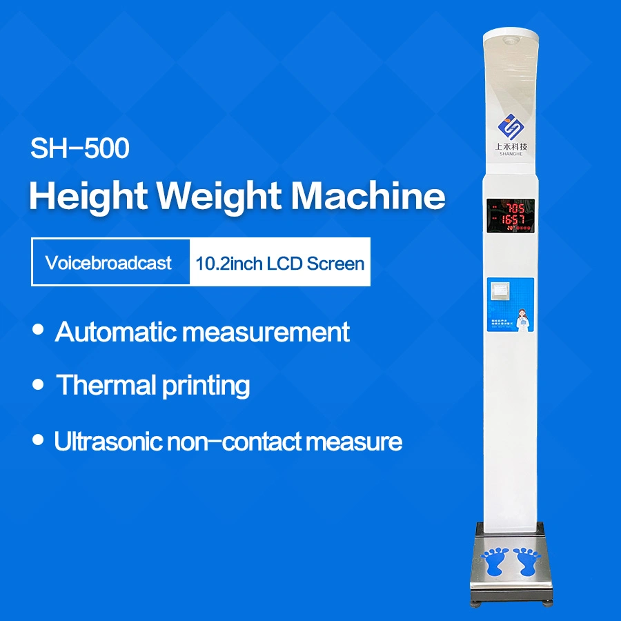 Máquina de pesas de escala ultrasónica con escala de altura pruebas de farmacia hospitalaria
