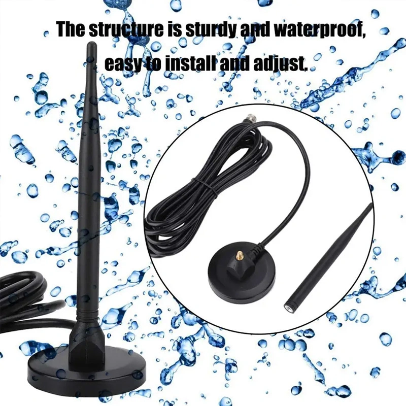 210*120*0.75mm Digital Antenna for HDTV Indoor Outdoor Car TV Antenna with Strong Magnetic Base