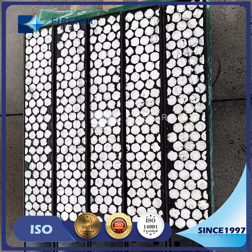 High Abrasion Resistant Silicon Carbide Tiles Lined Outside of Metal Pipes