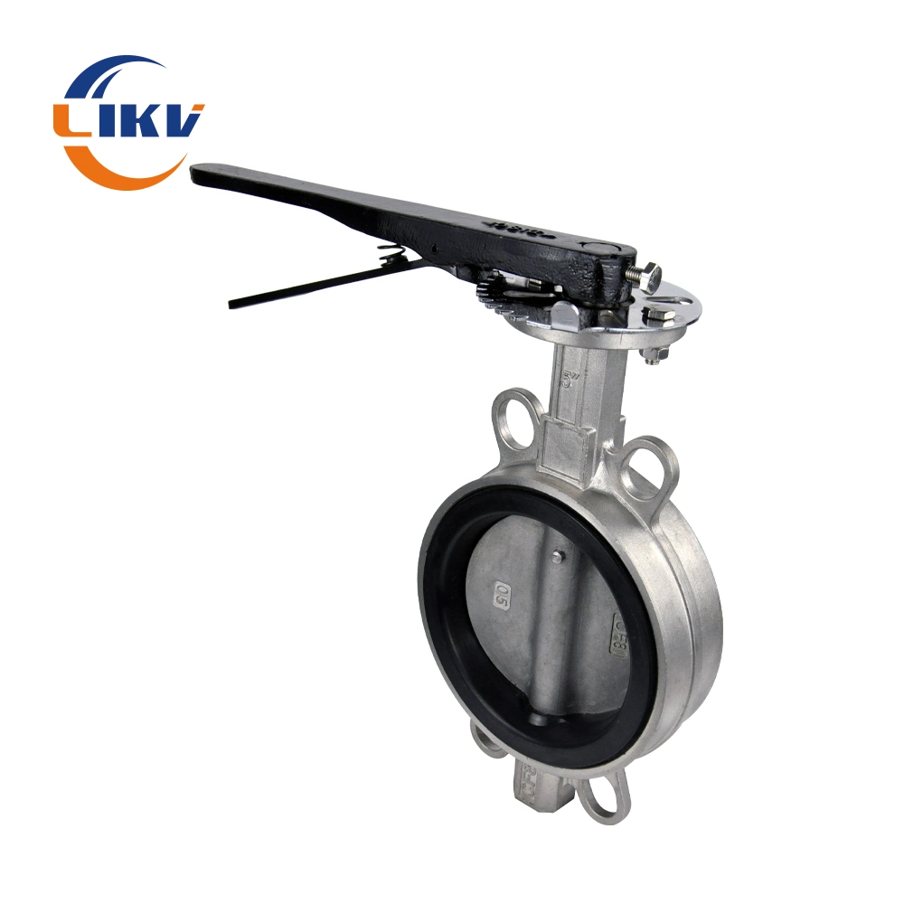 High Performance Wafer Butterfly Valve PTFE Encapsulated Disc Split Body