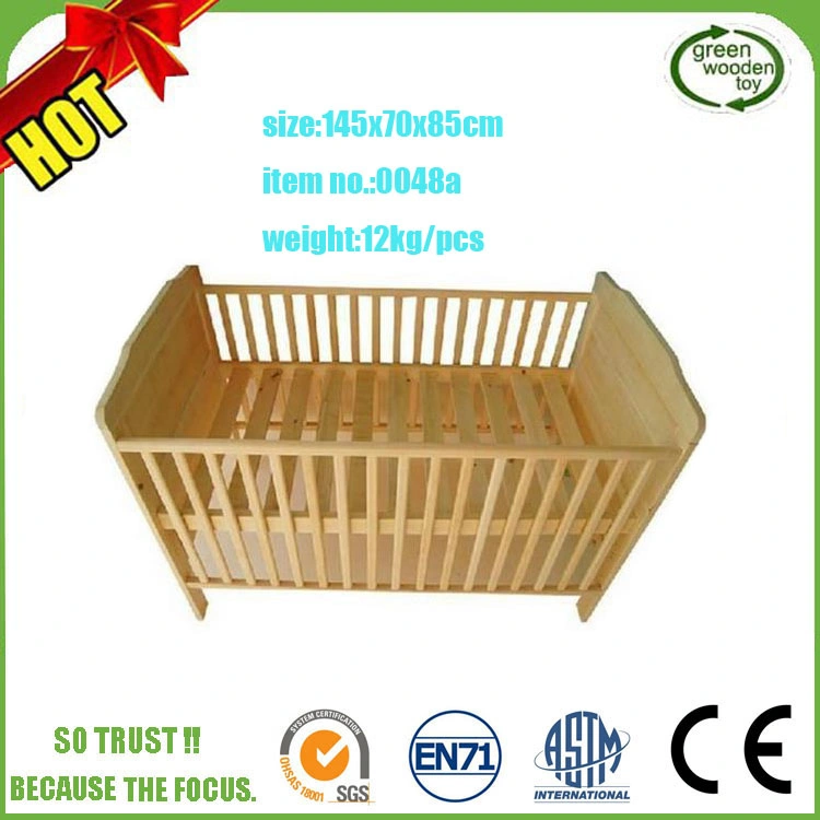 Wholesale/Supplier Cheaper Multifunctional Solid Pine Wooden Baby Cot Beds