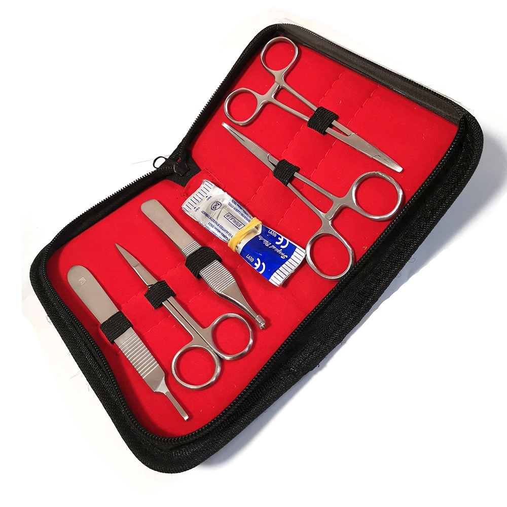 Material de Aço Inoxidável 5 PCS e 5 PCS Blades Kit de dissecação definir os instrumentos no domínio veterinário