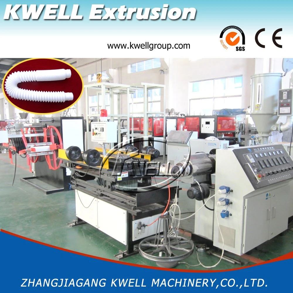 Kwell Single Wall Corrugated Tube Production Line Plastic Extruding Machine Corrugated Pipe Line