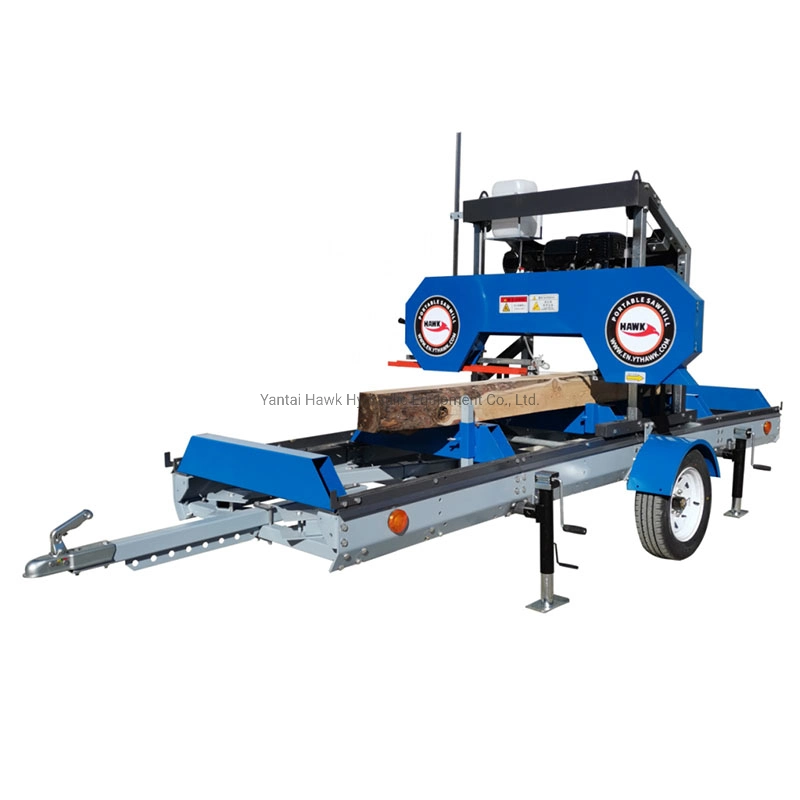 Horizontal Band Saw High Efficiency Mini Saw Wood Cutter / Twin Blade Sawmill Machine Bandsaw Sawmill Firewood Processor