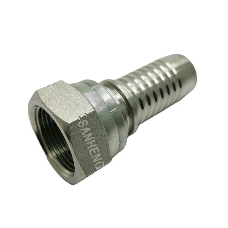 Swaged Zinc Plating Jic Female Hydraulic Tube Pipe Hose Thread Fitting Connection