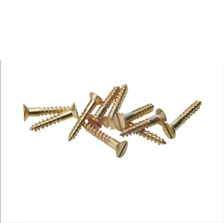 DIN97 High-Quality H62 Copper Slotted Countersunk Head Wood Screw