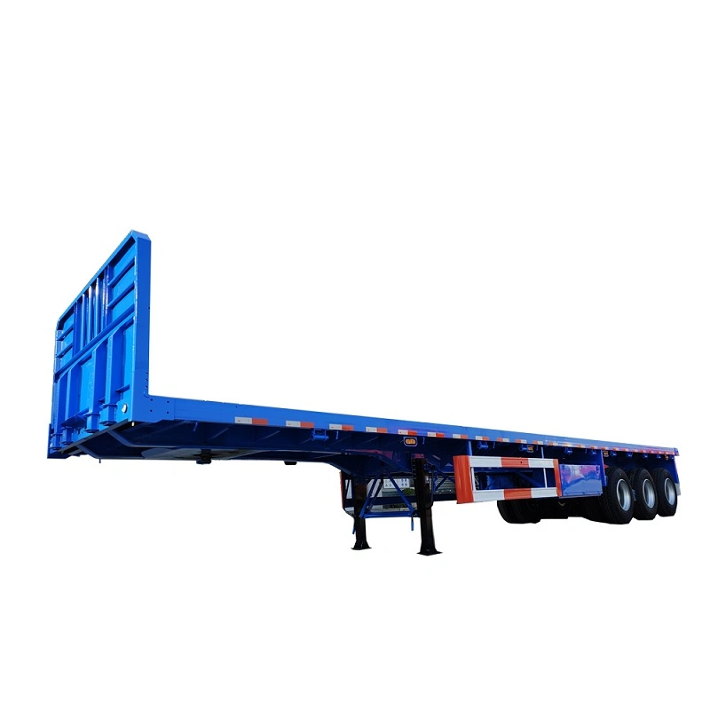 Cheap Price Truck Trailers 3 Axle 40 FT Flat Bed Container Flatbed Semi Trailer