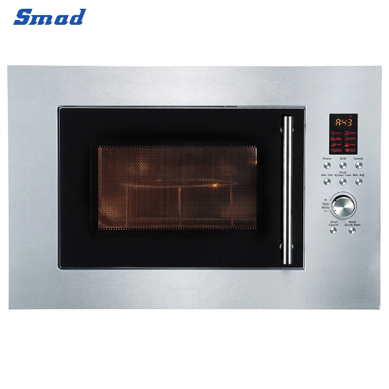 Smad 25L Black Stainless Steel Built-in Microwave Oven with Grill