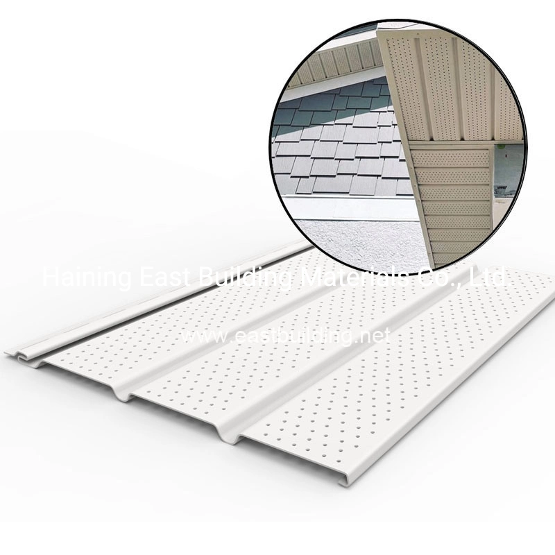 PVC Soffit Wooden Color Eave Panel for Outdoor 300mm Wide