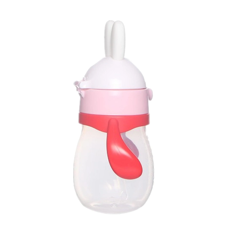 New Two-Handled Cartoon Animal Travel Baby Training Water Bottle