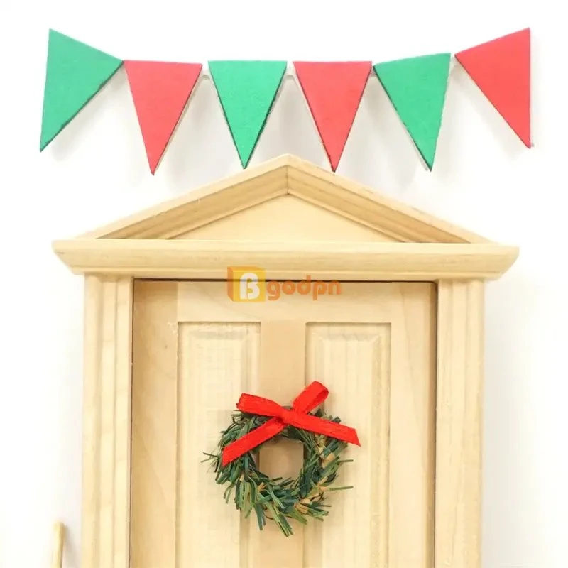 Los niños de Navidad en miniatura de la puerta de madera de Gnome bebé Mini juguete de la puerta de hadas