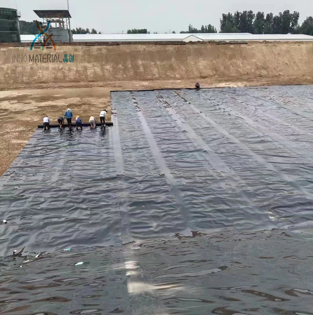 Liso 0,2mm-2,5mm Dam membrana impermeable Pond Forro impermeable para estanques Revestimiento de HDPE de lámina con ISO