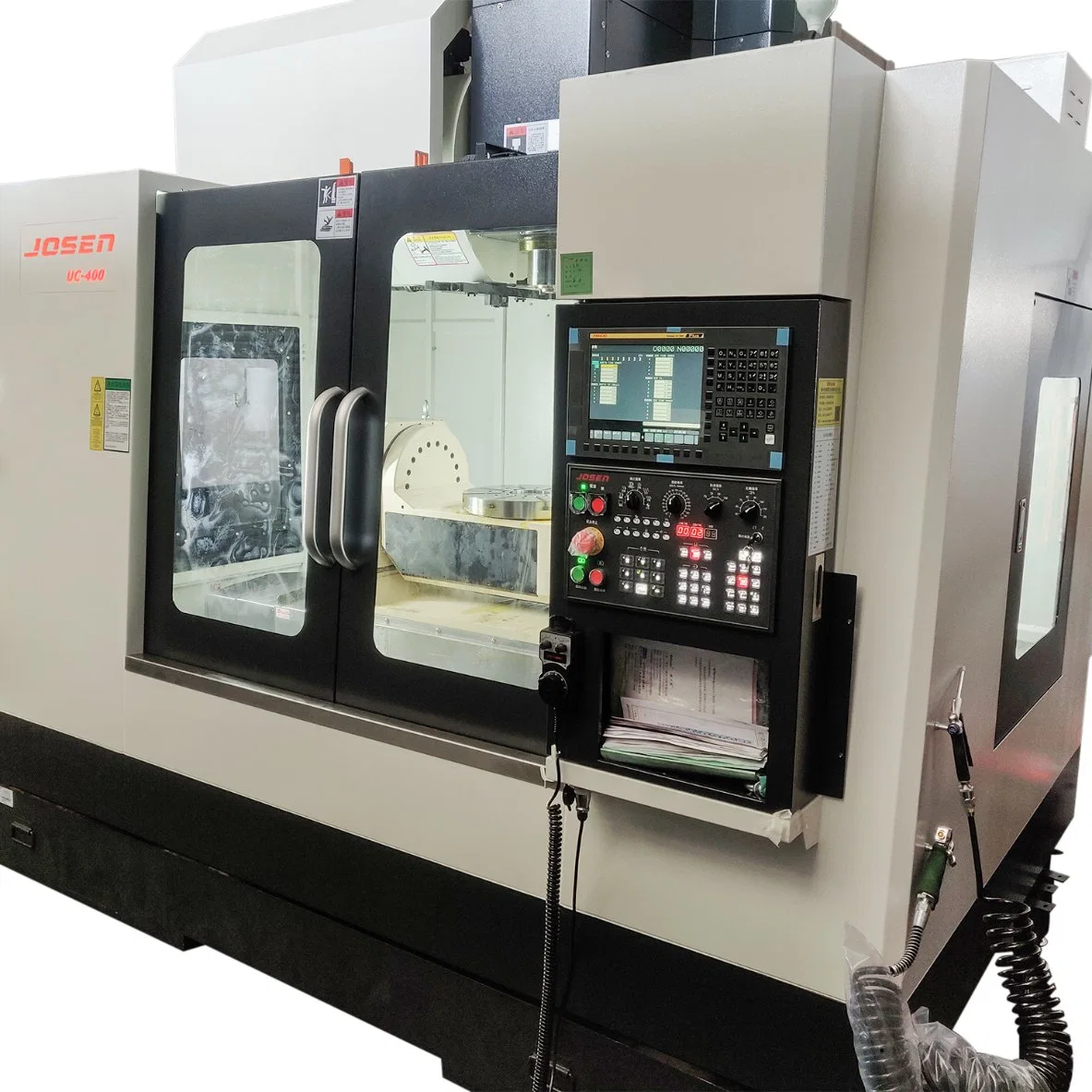 Vmc400 High Efficiency 5 Axis Automatic Pallet Turning Vertical CNC Equipment for Metal EV Battery Tray, Case Parts Milling Drilling Tapping