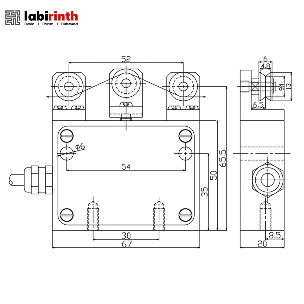 Textile Machinery Printing and Packaging Tension Measurement Three Roller Tension Sensor Manufacturing Load Cell