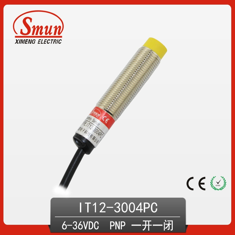 O sensor 6V-36VDC três fios DC PNP os interruptores de proximidade indutivo com 4 mm de distância de detecção