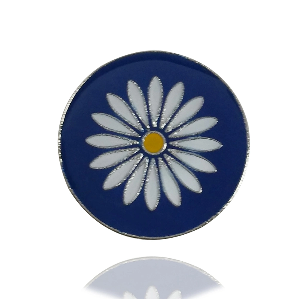 Flor del Corazón de Metal Soft enamel personalizado insignia de solapa