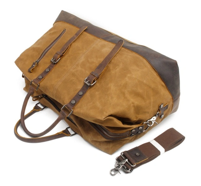 Горячая продажа Wholsale поощрения кожаные Canvas спортивные сумки-831-2 Duffle (RS)