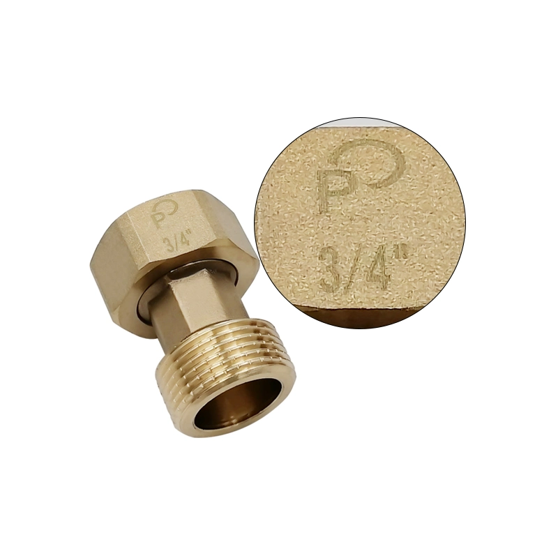 Water Meter Coupling Hex Nipple, 3/4 Male Female Brass Water Meter Coupling