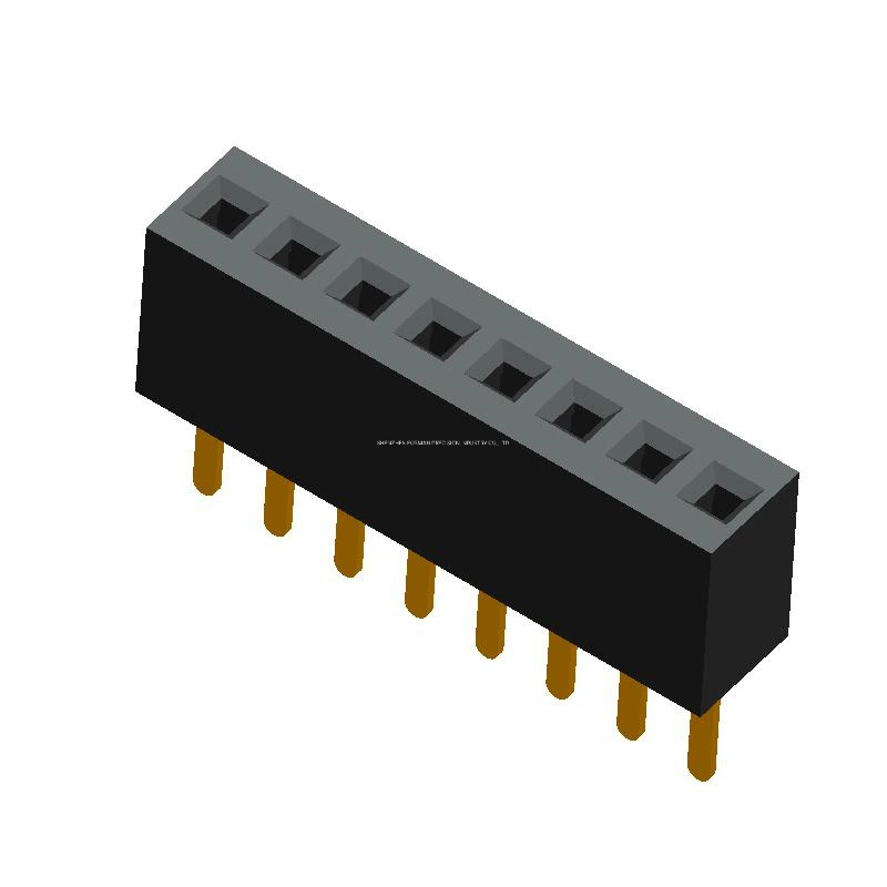 1.27mm Female Header Single Row Dual Housing Through Hole Type Pin Header Connector