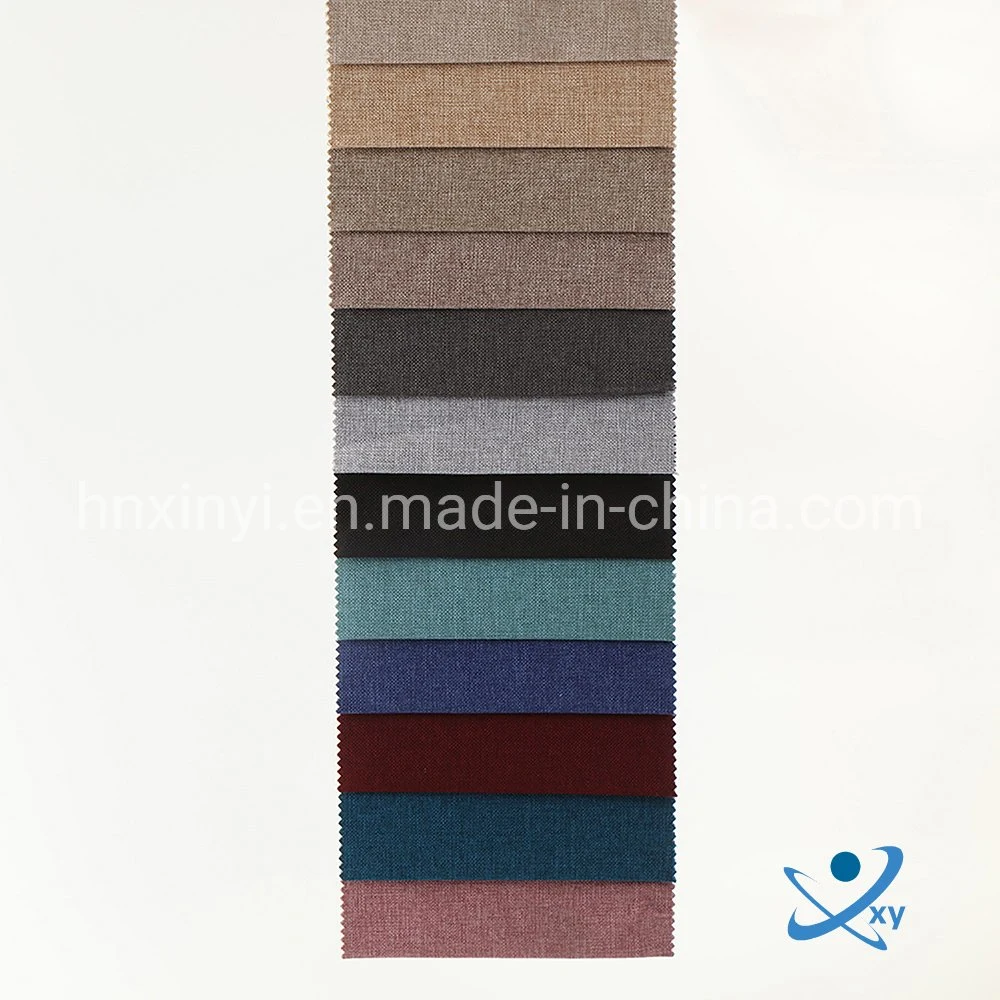 Color sólido de piedra lavada mezclada telas de lino textil hogar ropa de uso en la venta para la fábrica.