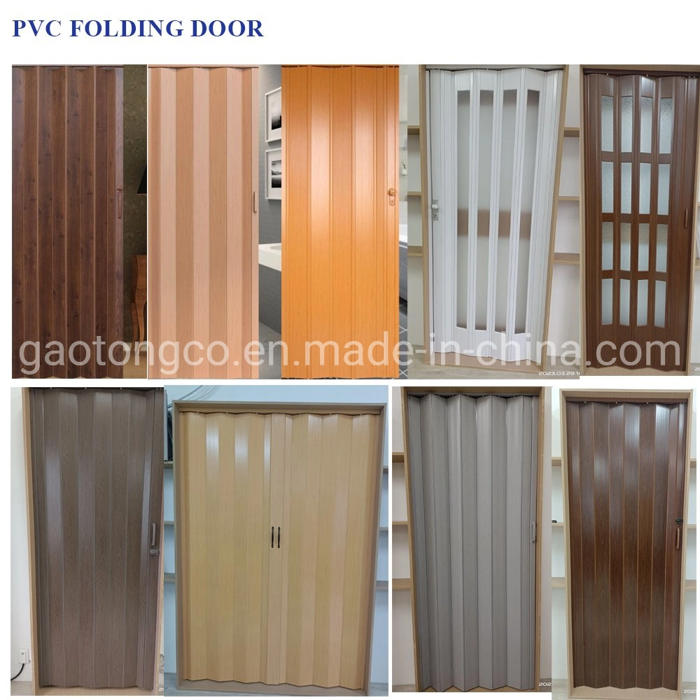 Commercial PVC Frame PVC Panel Customized Accordion Sliding Doors Manual Transparent Polycarbonate Folding Door Clear Plastic Glass Foldable